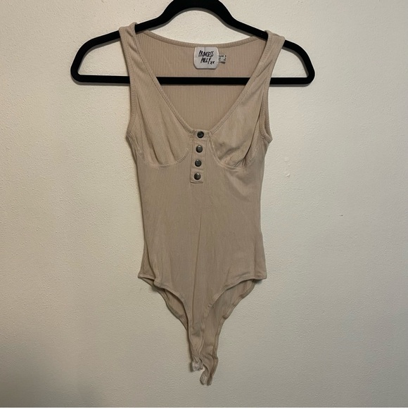 Princess Polly Tarsha Bodysuit Beige Bustier - Picture 2 of 4